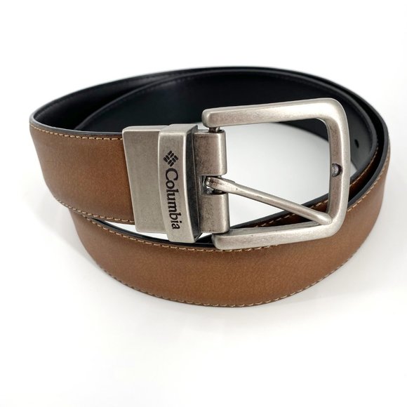 Columbia Black Brown Reversible 35" Leather Belt - Picture 3 of 5